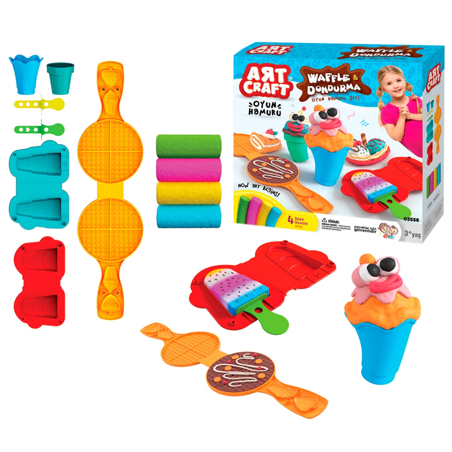 Set de masa waffles/ helado P/ Niñas