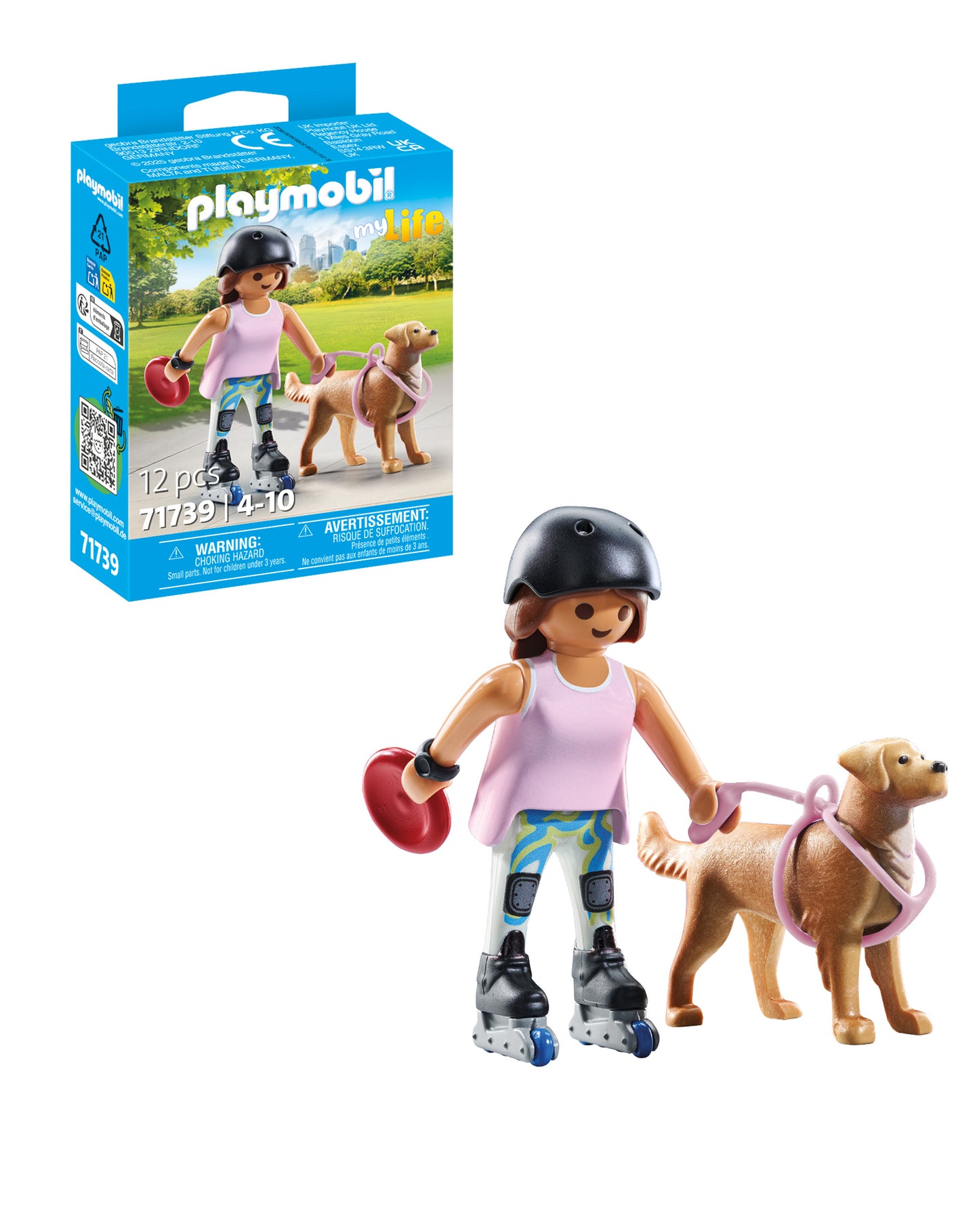 Patinadora y Perro