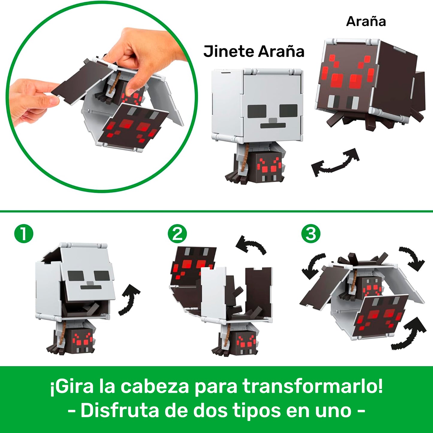 Personajes de Minecraft reversibles