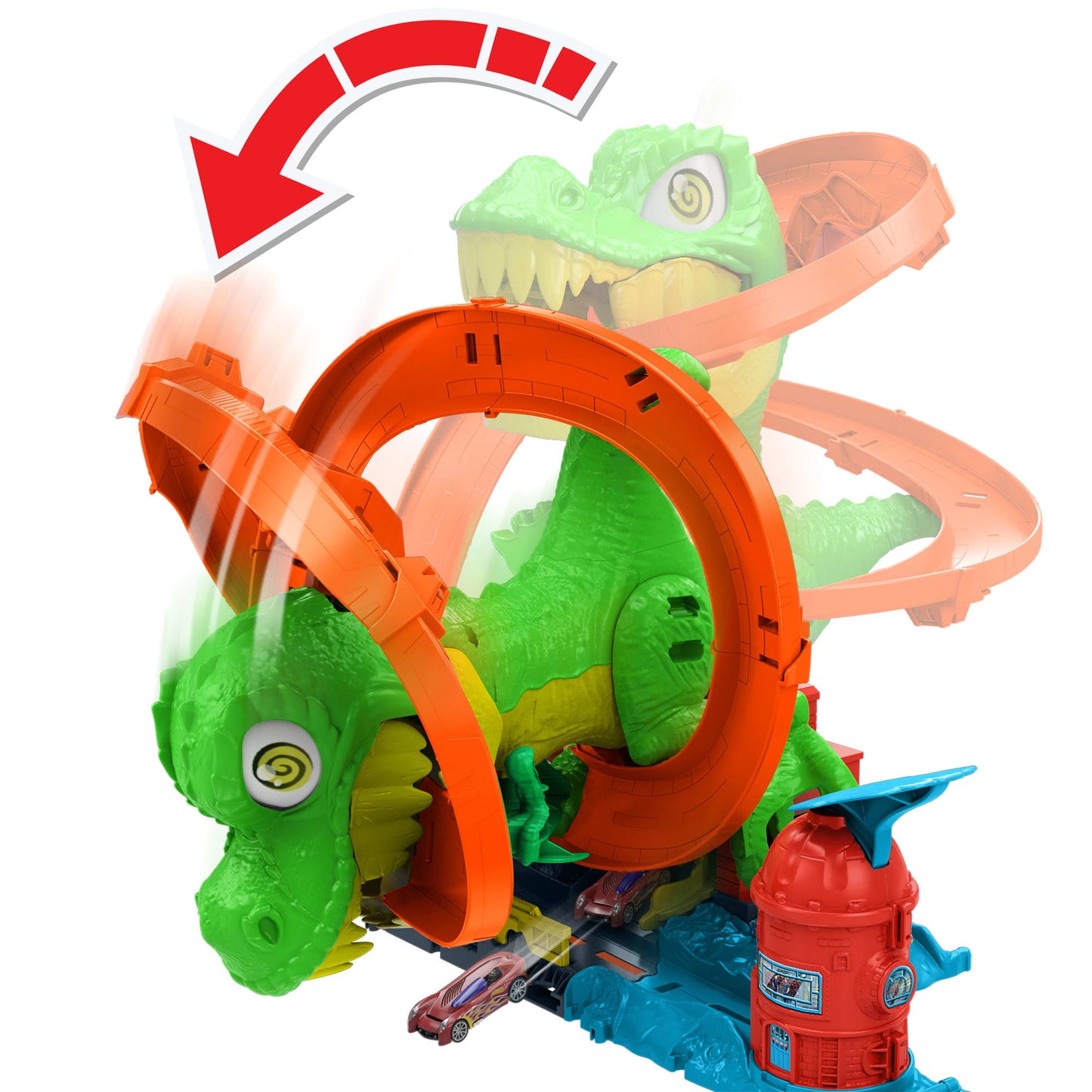 Pista Hot Wheels City T-Rex Batalla de Fuego