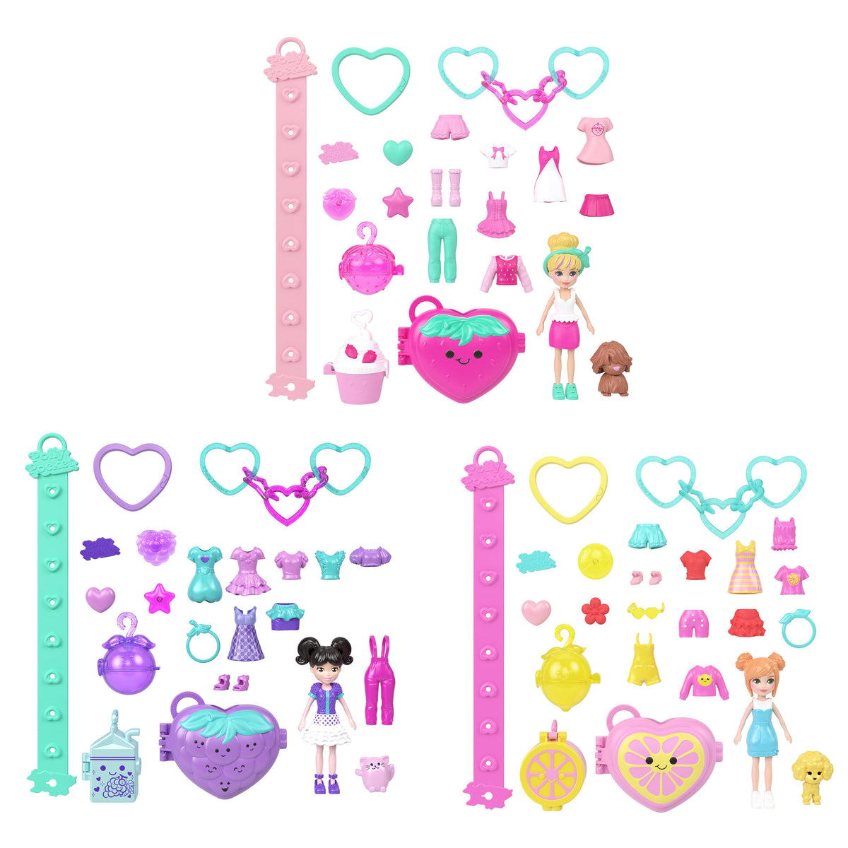 Polly Pocket Set De Juego Pulsera +Charms