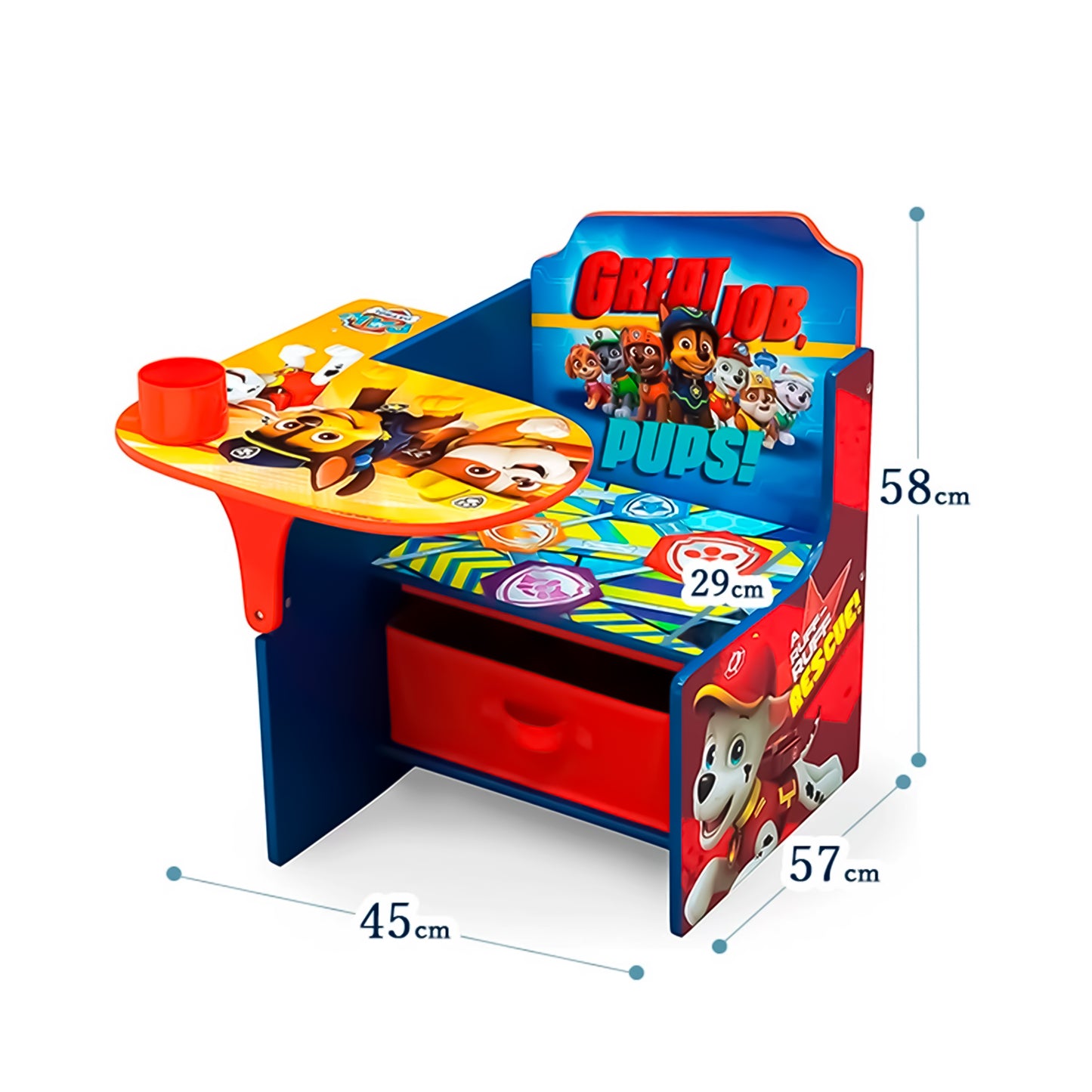 Escritorio con Silla + Contenedor de Almacenamiento