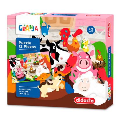 Rompecabezas de Animales de Granja 12pzs