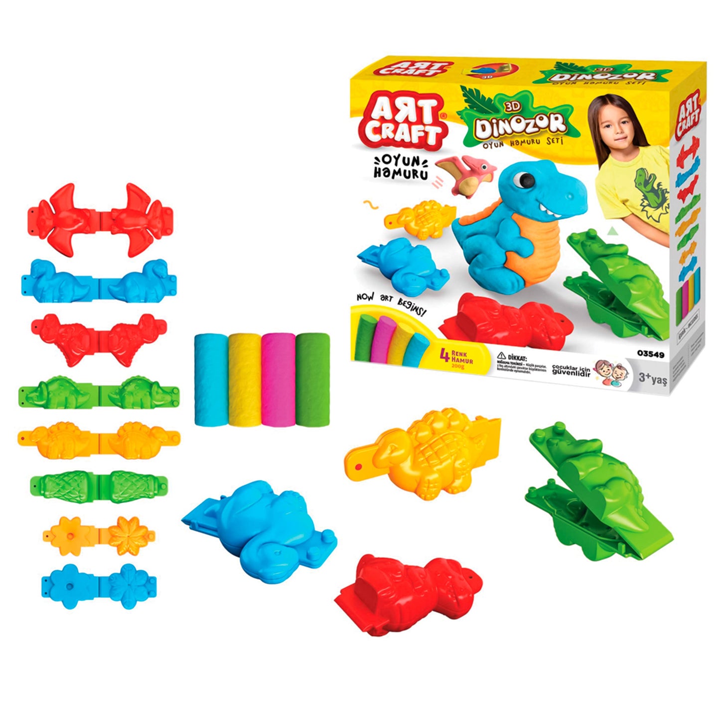 Set de masa Dinosaurio P/ Niños