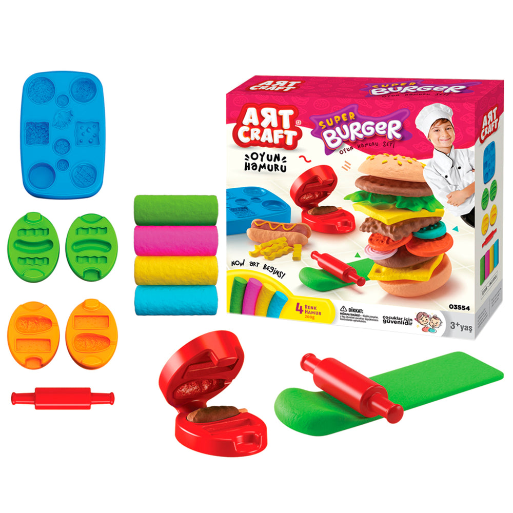 Set de masa Hamburguesa P/ Niños
