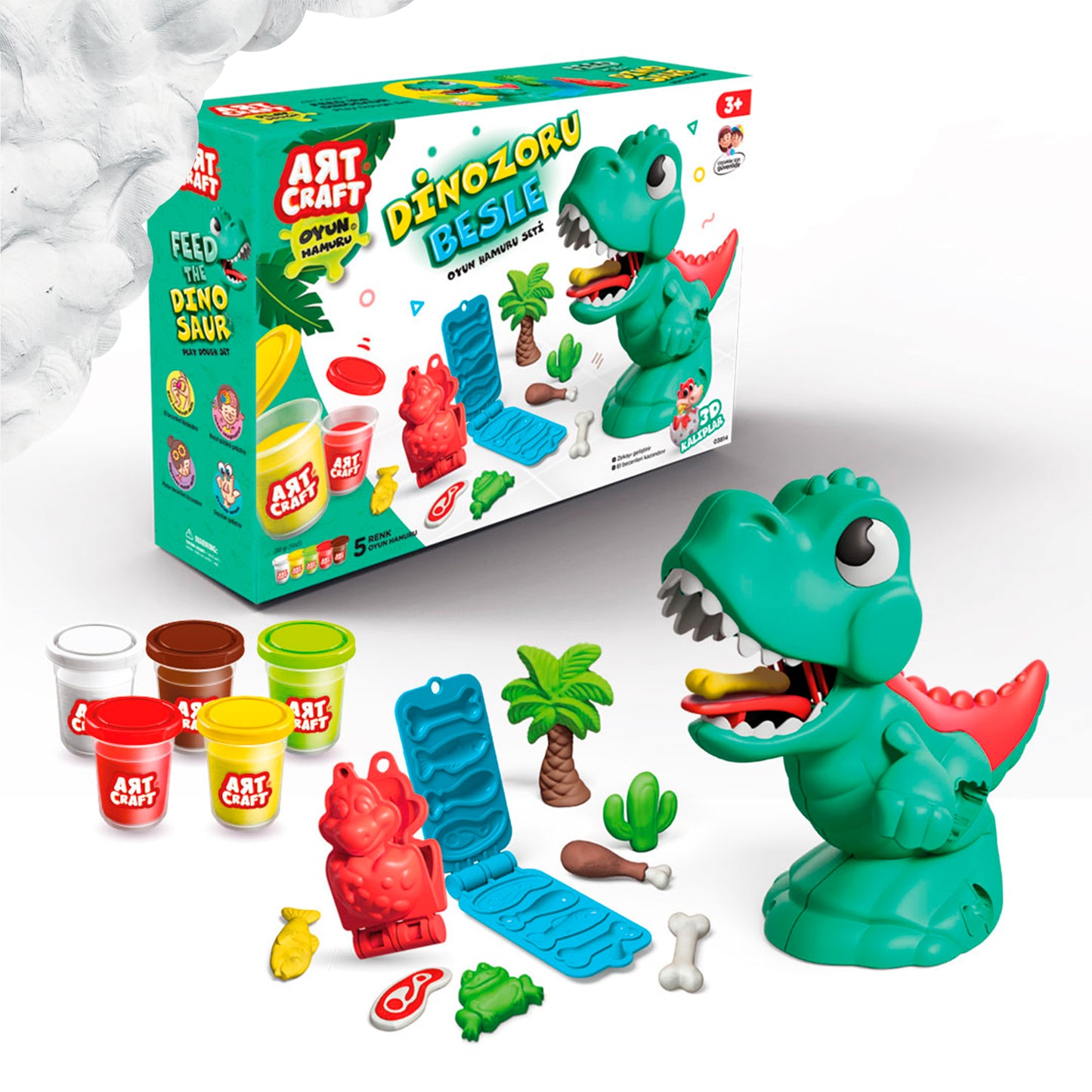 Set de masilla dinosaurios