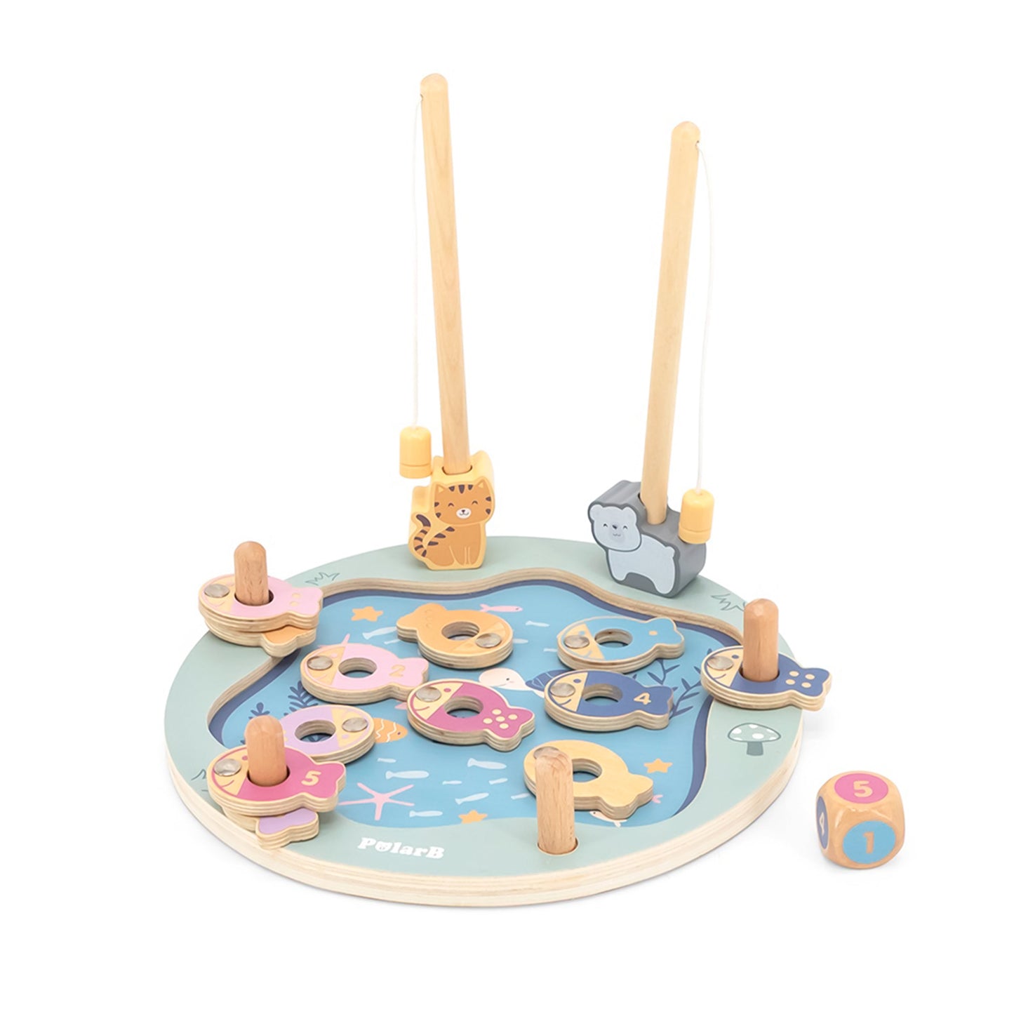 Juego de pesca magnético en estanque