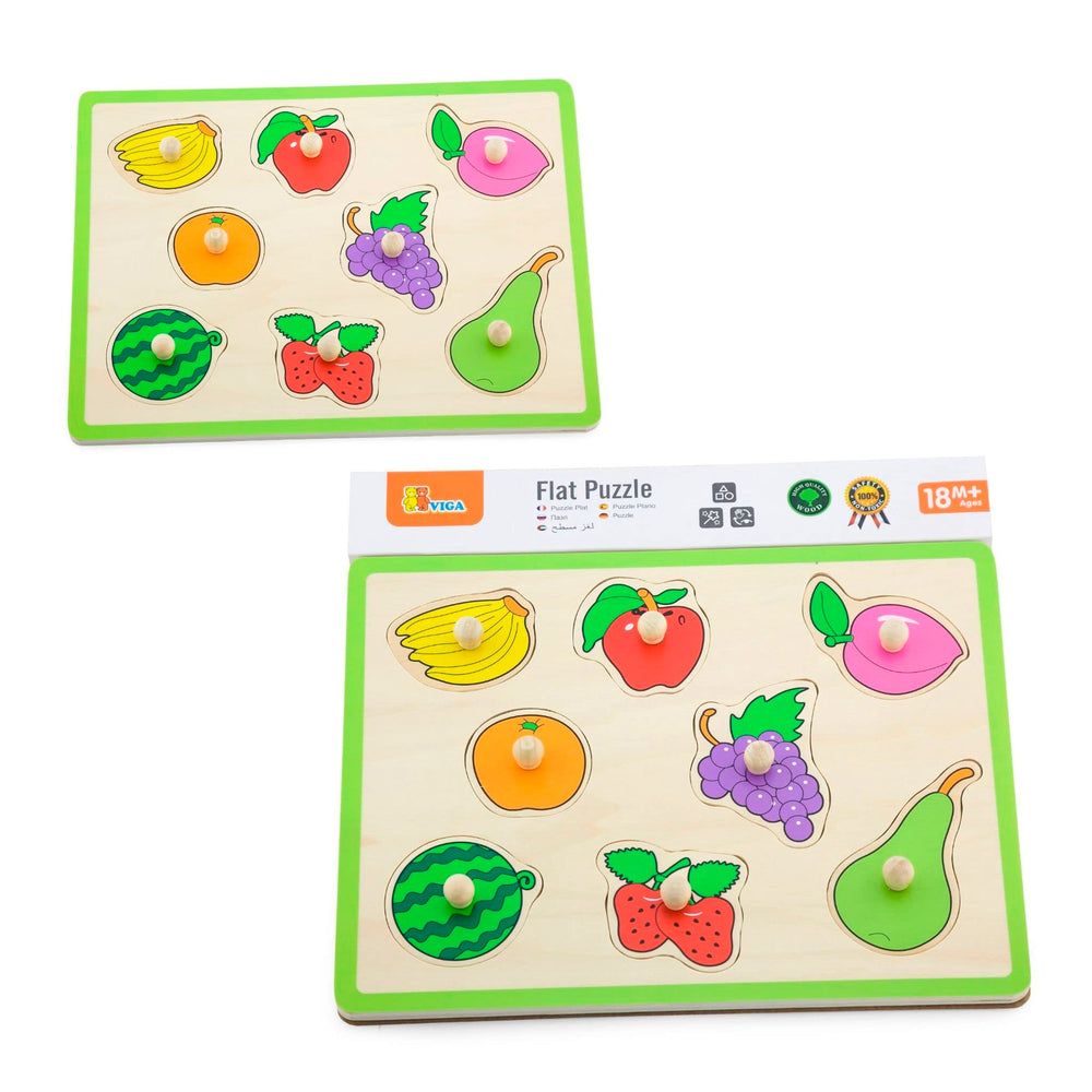 Rompecabezas plano de frutas