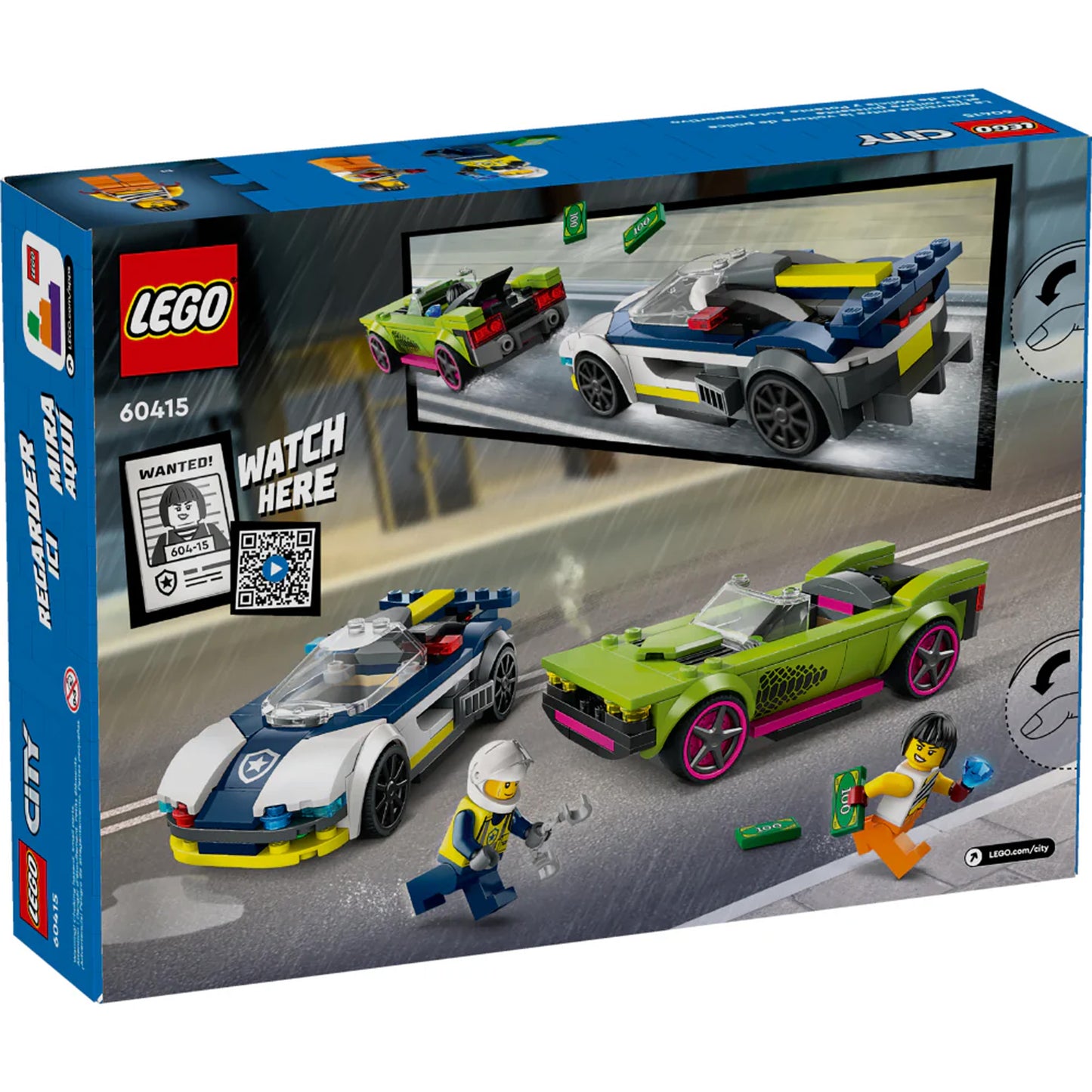 Persecusión de Auto Policial y Muscle Car
