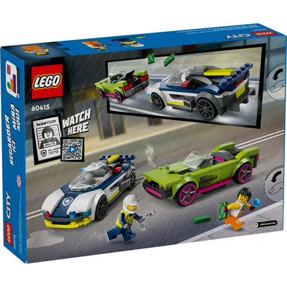 Persecusión de Auto Policial y Muscle Car
