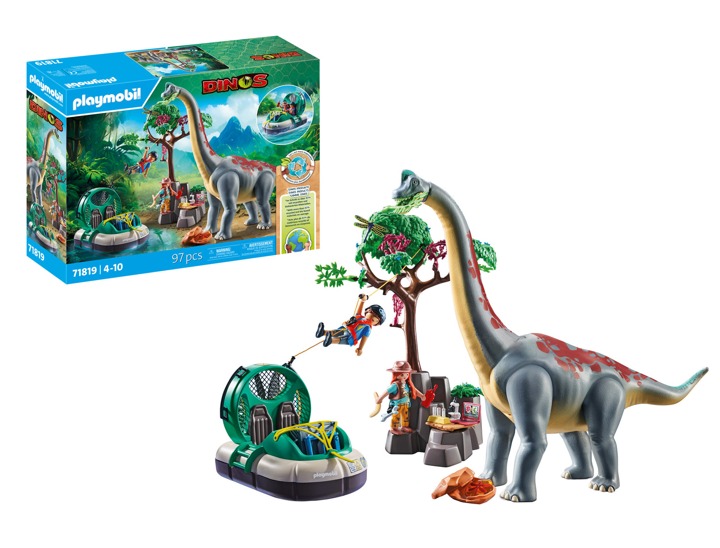 Brachiosaurus con Aerodeslizador