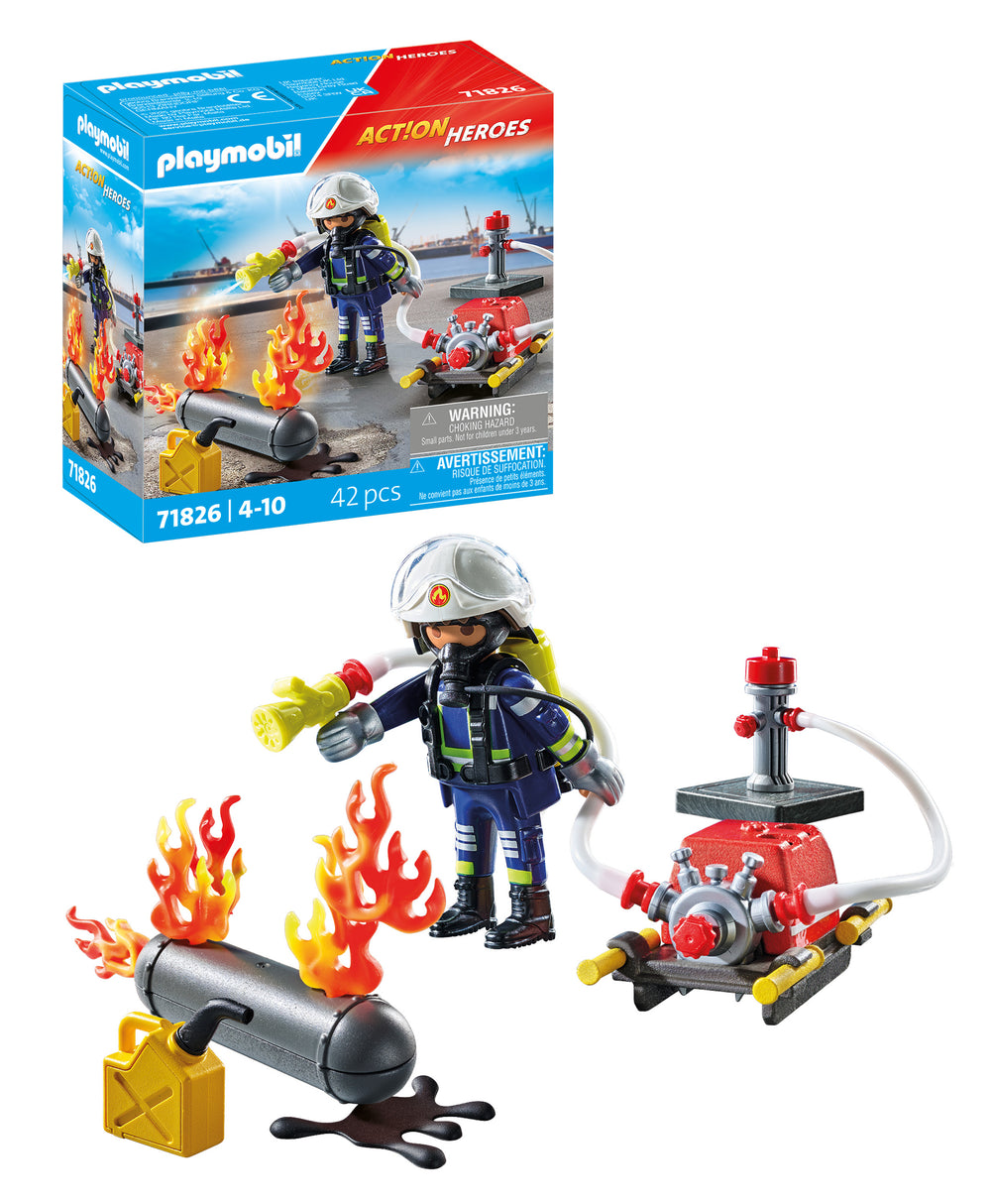 Bombero y Bomba de Agua