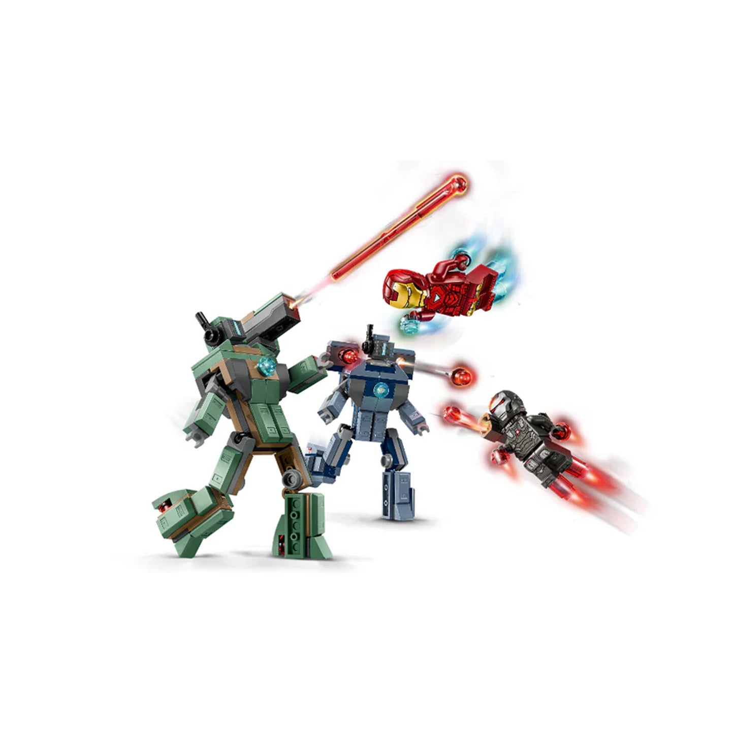 Iron Man y War Machine vs Drones