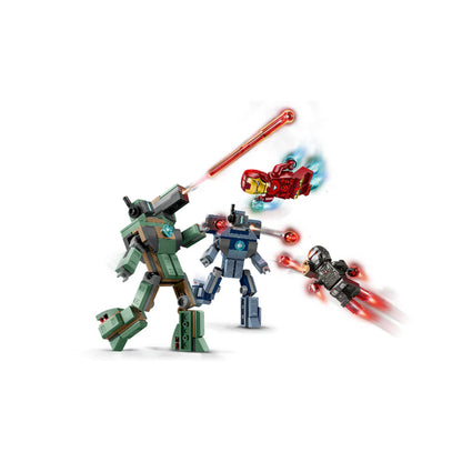 Iron Man y War Machine vs Drones