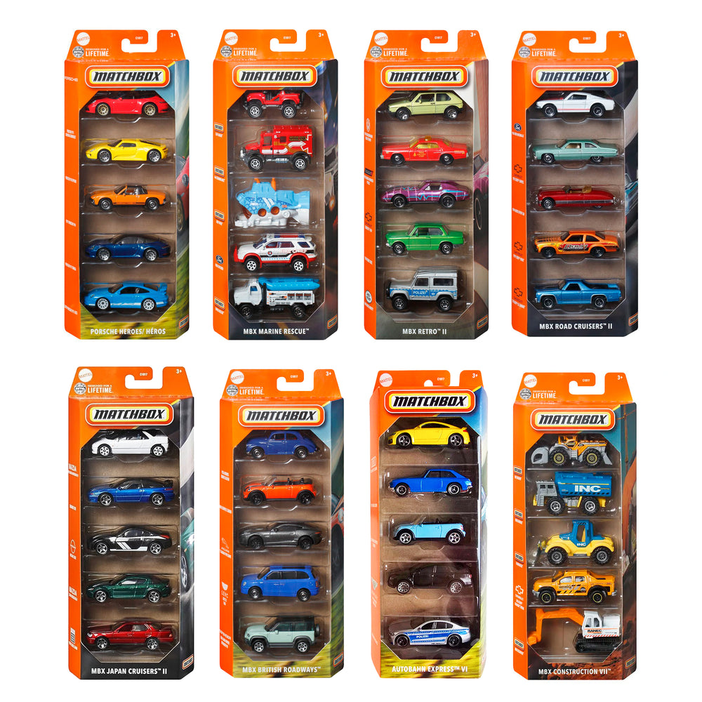 Autos Clásicos Matchbox 5 Pk de Hot Wheels