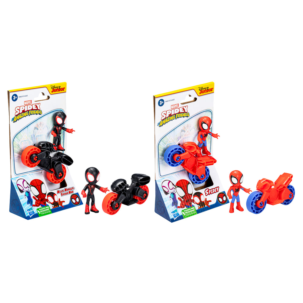 Figura y Motocicleta de Spidey and his Amazing Friends