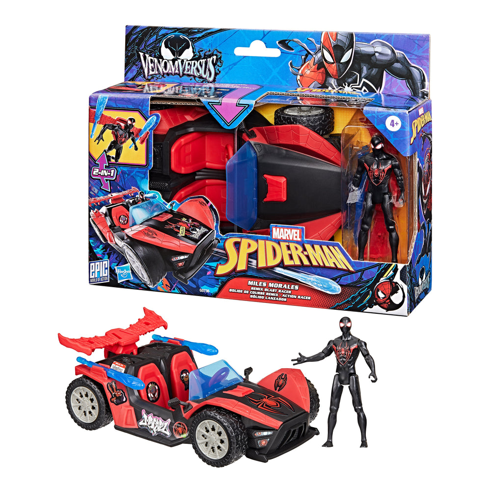 Miles Auto con Blasters Spiderman Venomversus