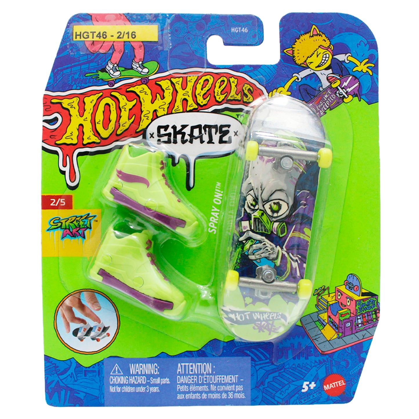 Set Patineta y zapatos Hot Wheels