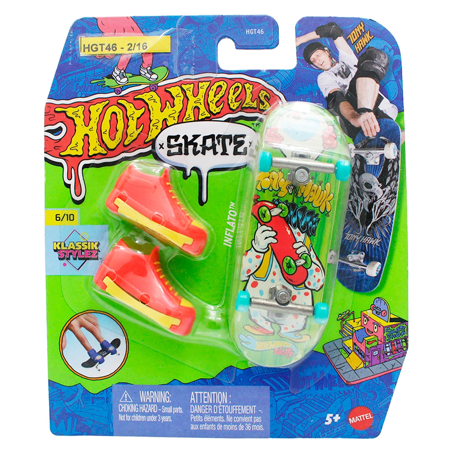 Set Patineta y zapatos Hot Wheels