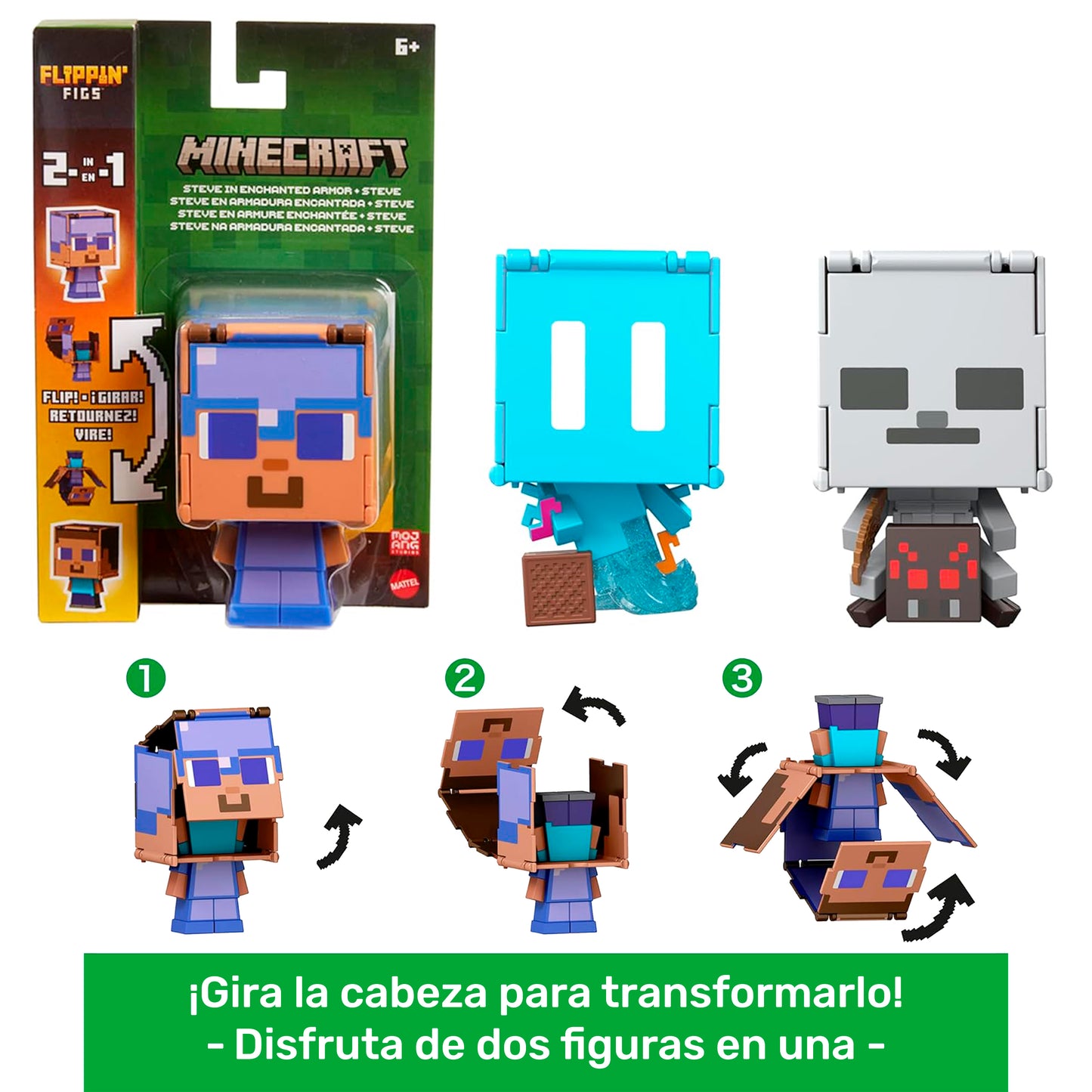Personajes de Minecraft reversibles