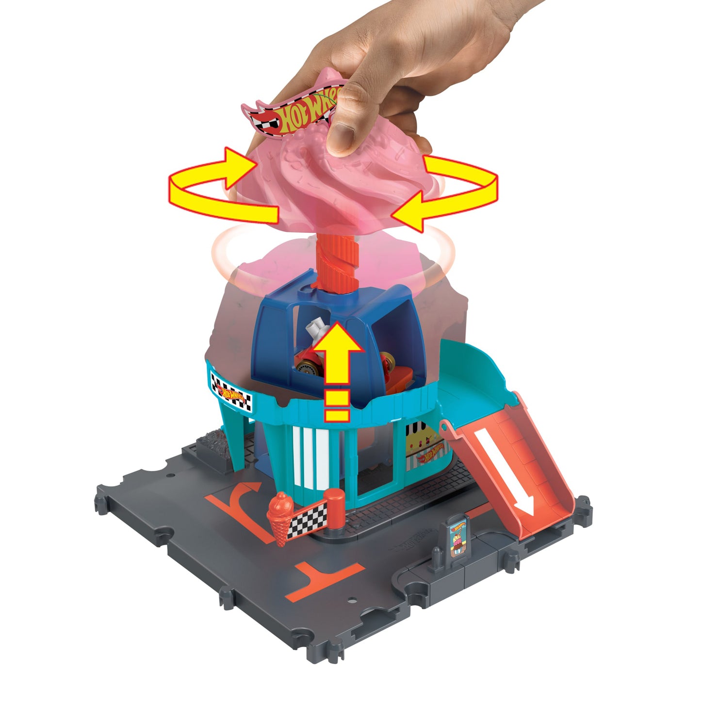 Pista Hot Wheels City Heladería en la Ciudad