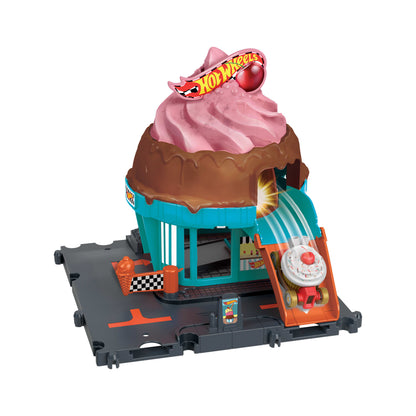 Pista Hot Wheels City Heladería en la Ciudad