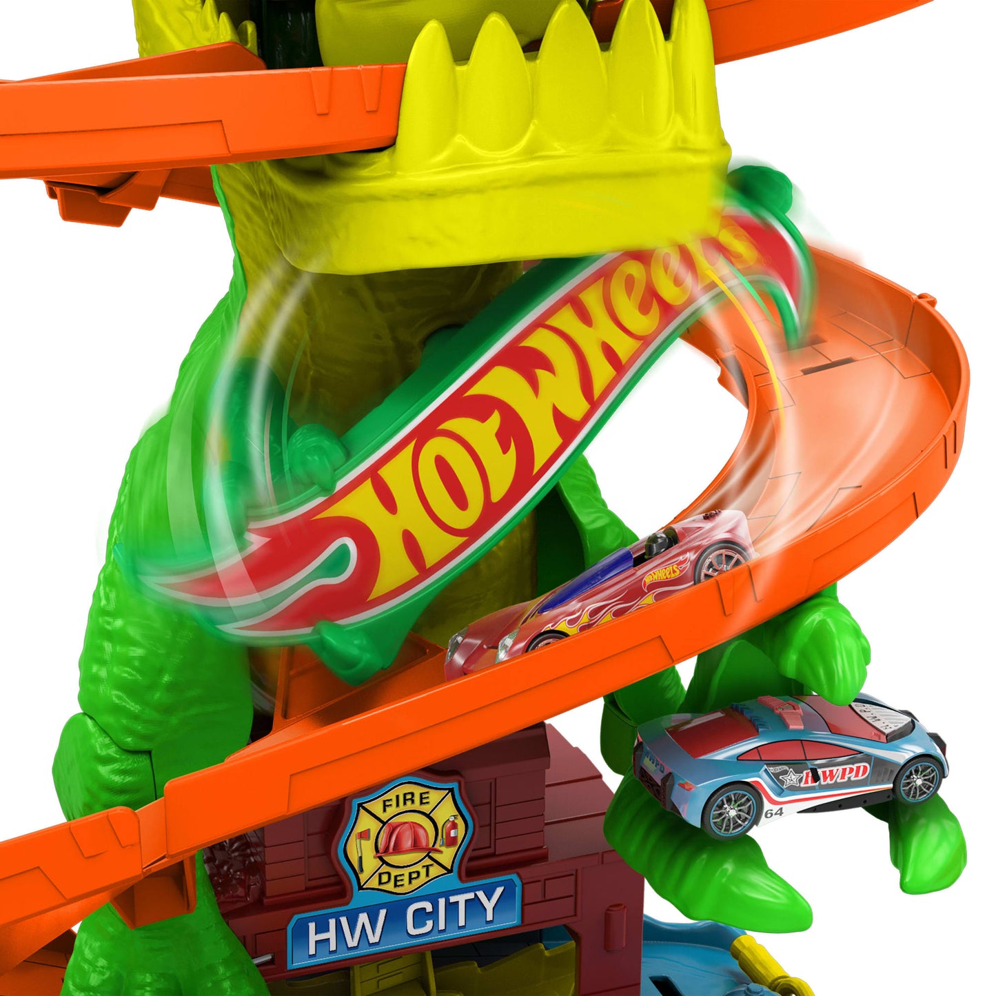 Pista Hot Wheels City T-Rex Batalla de Fuego