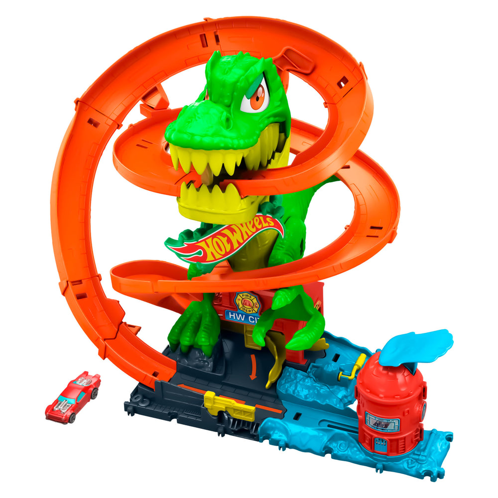 Pista Hot Wheels City T-Rex Batalla de Fuego