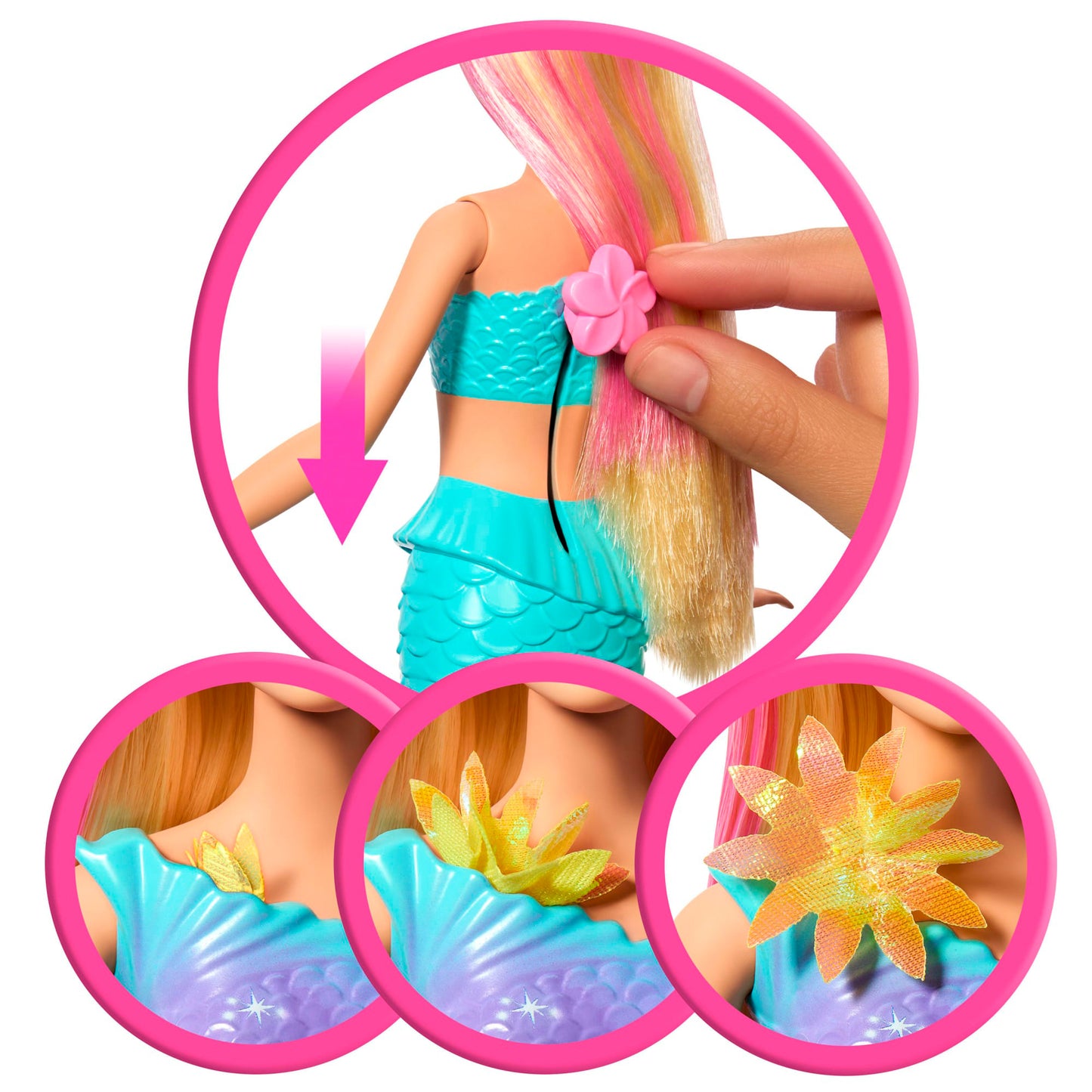 Barbie Sirena Flores Magicas