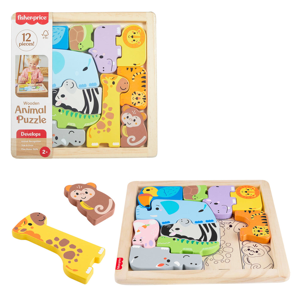 Rompecabezas de animales de madera Fisher Price