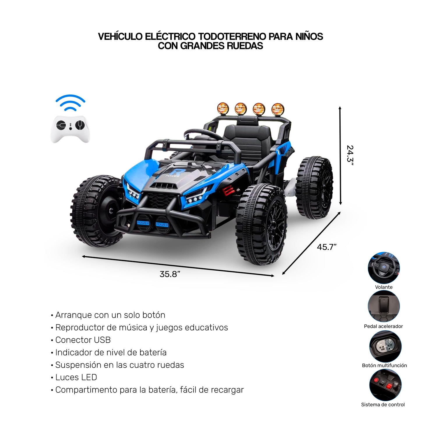 Vehículo Eléctrico todoterreno para niños