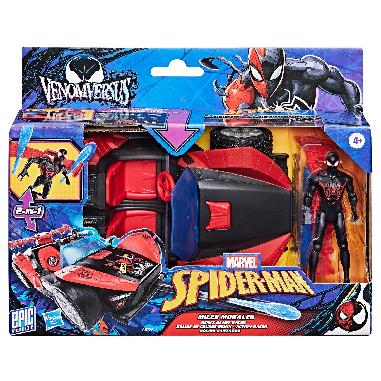 Miles Auto con Blasters Spiderman Venomversus