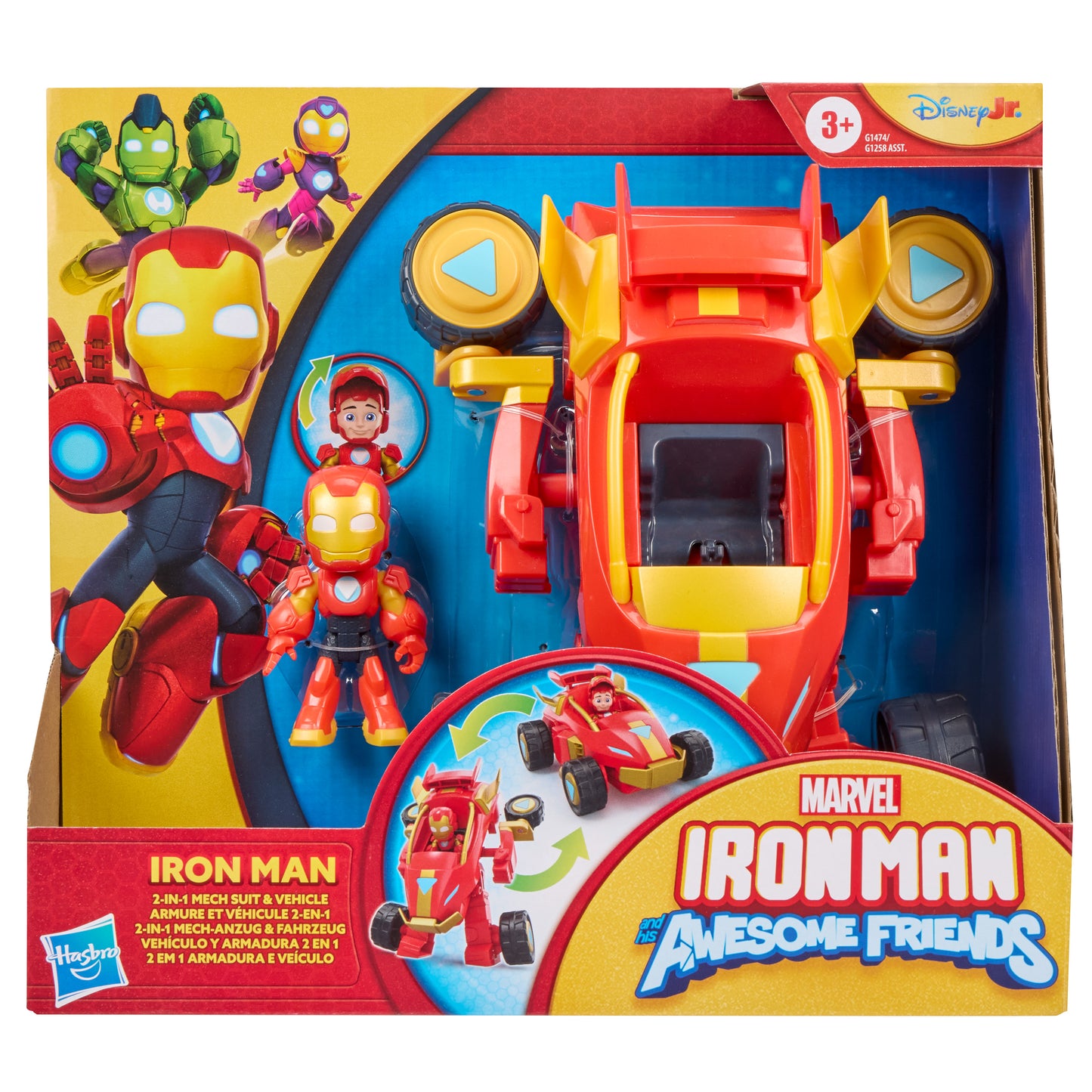 Iron Man y sus Amigos Surtido Robot 2 en 1